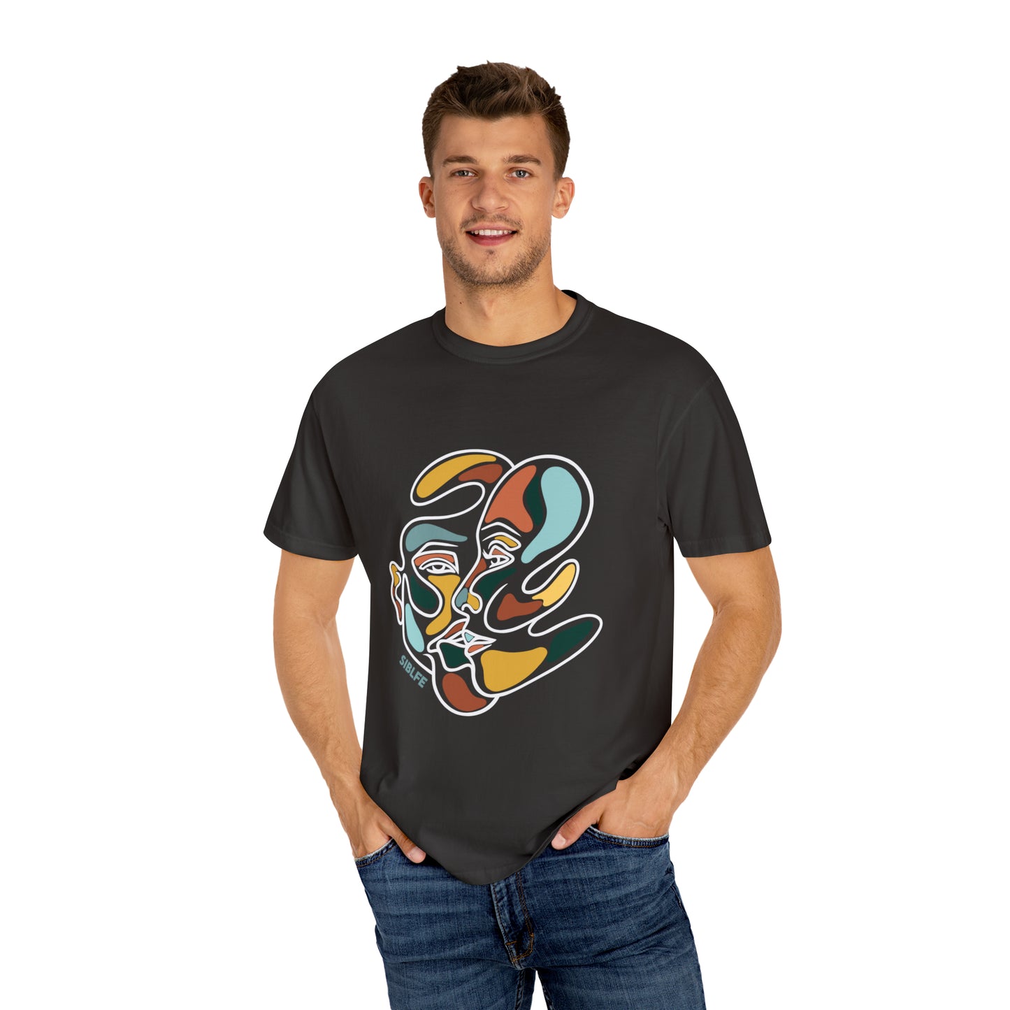 SIBLFE Pieces White Line Art T-shirt