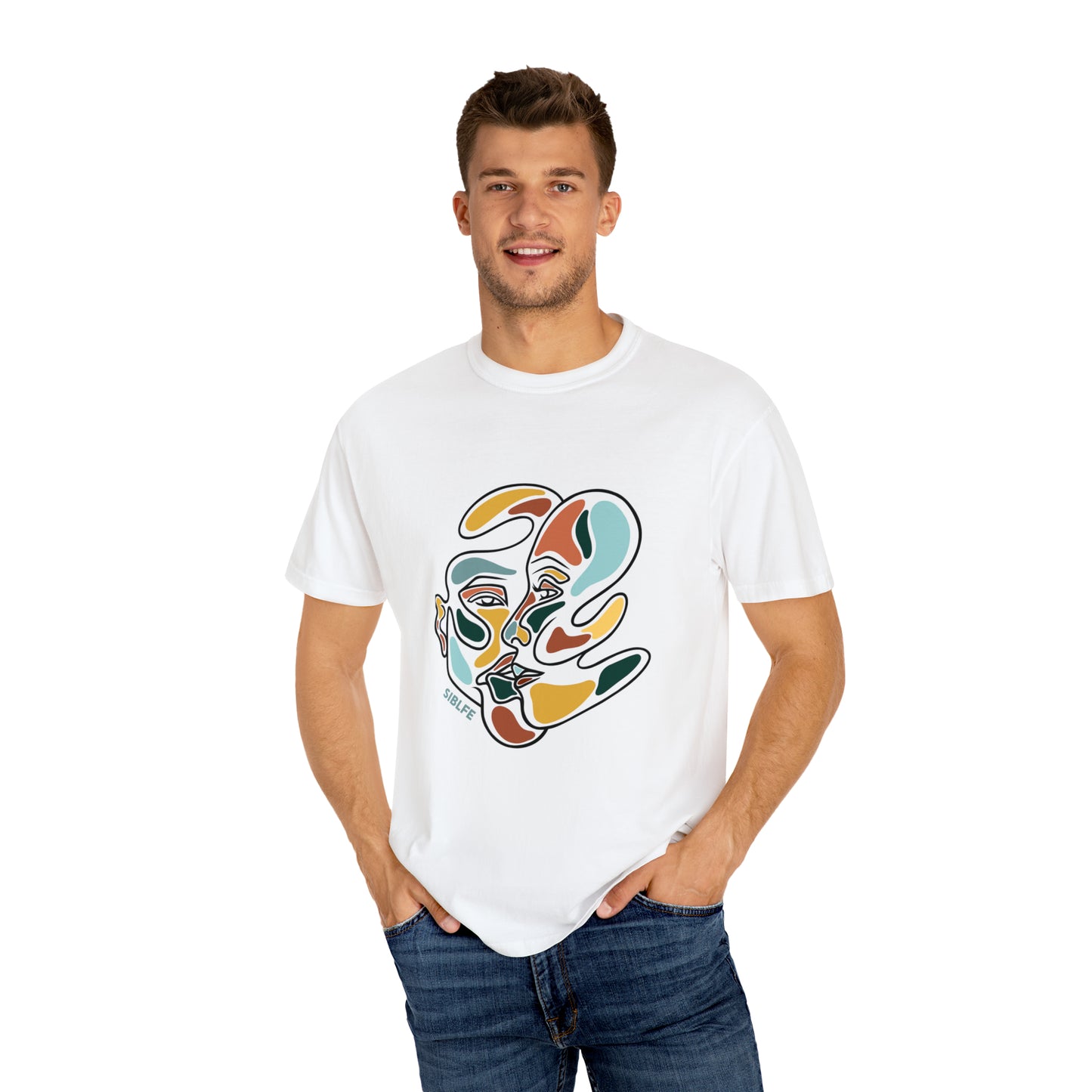SIBLFE Pieces Black Line Art T-shirt