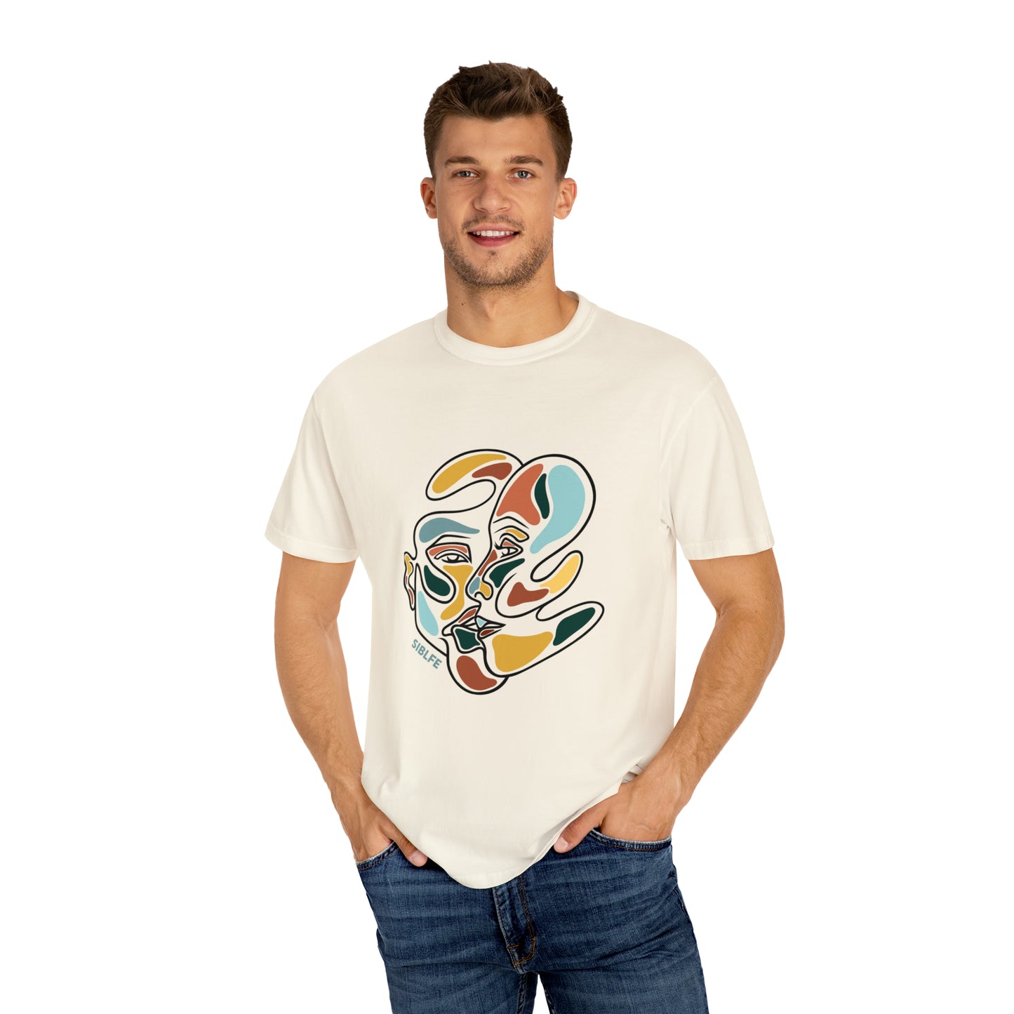 SIBLFE Pieces Black Line Art T-shirt