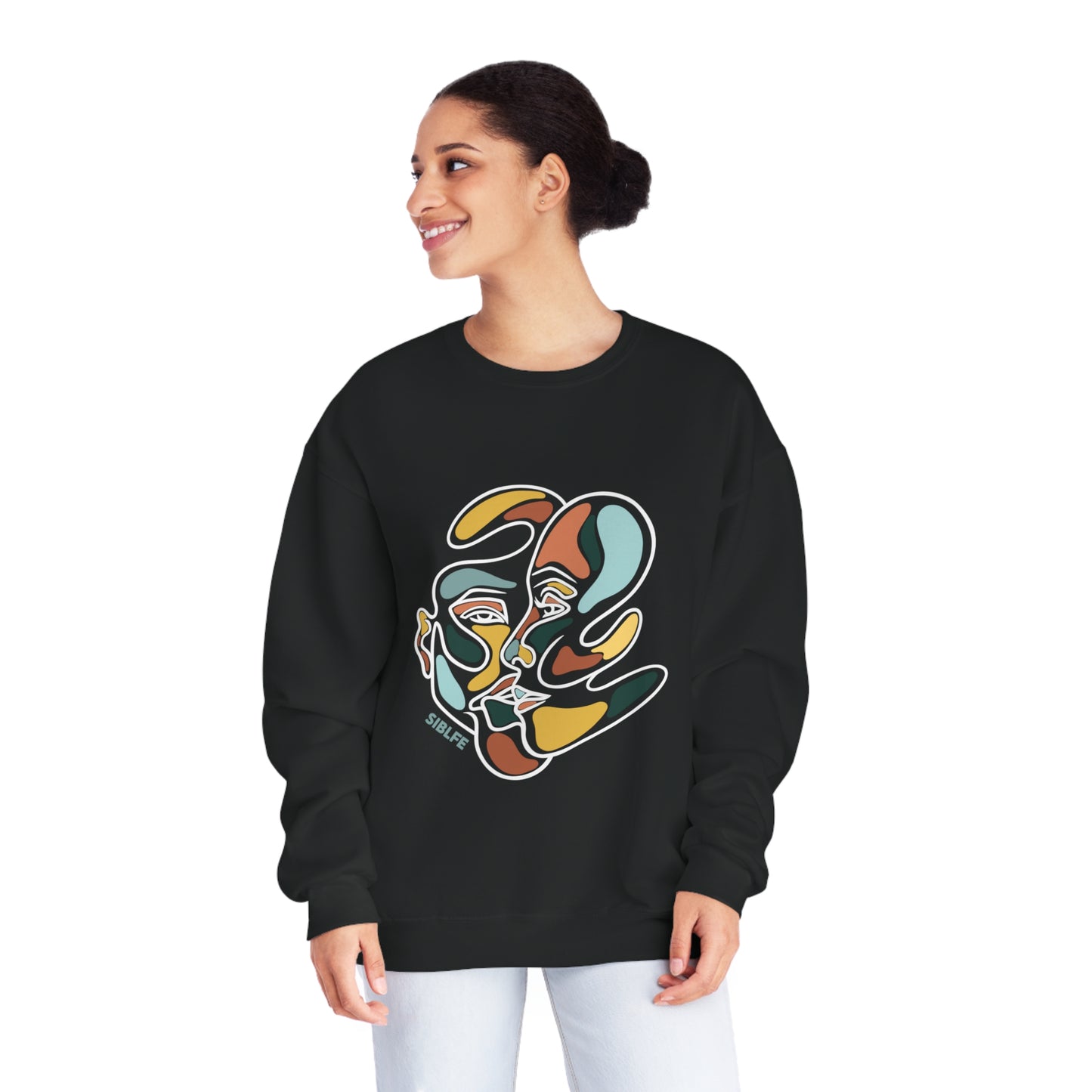 SIBLFE Pieces Crewneck Sweatshirt (WHT Lines)