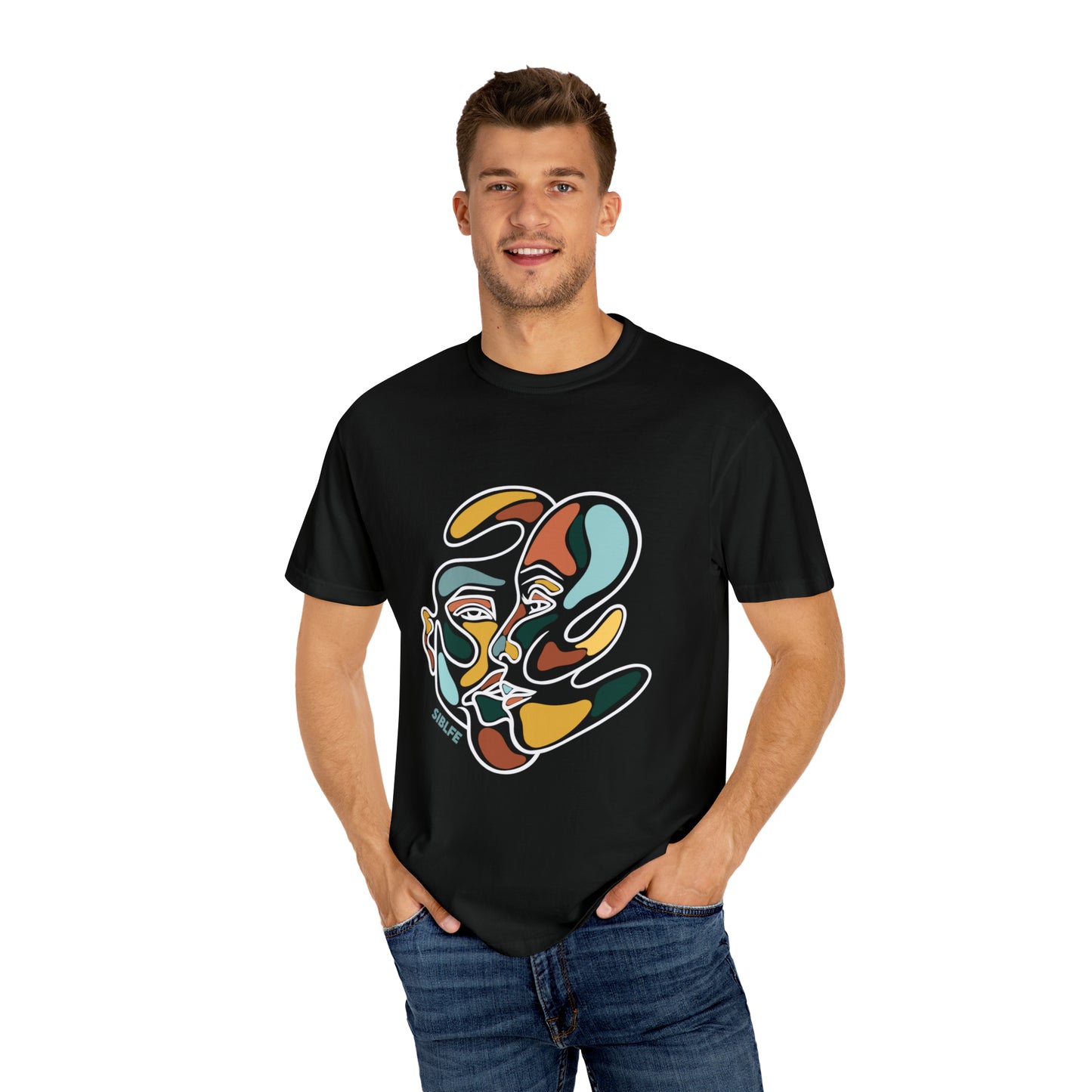 SIBLFE Pieces White Line Art T-shirt